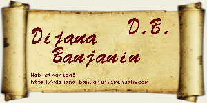 Dijana Banjanin vizit kartica